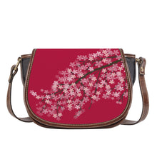 Load image into Gallery viewer, Ti Amo I love you-  Exclusive Brand - Cardinal - Blossom - Saddle Bag
