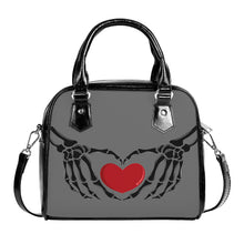 Load image into Gallery viewer, Ti Amo I love you  - Exclusive Brand  - Dove Gray - Skeleton Hands with Heart - Shoulder Handbag
