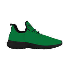 Load image into Gallery viewer, Ti Amo I love you - Exclusive Brand - Fun Green - Skelton Hands with Heart - Mens / Womens - Lightweight Mesh Knit Sneaker - Black Soles
