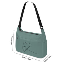 Load image into Gallery viewer, Ti Amo I love you - Exclusive Brand - Blue Smoke -  Double Script Heart - Journey Computer Shoulder Bag
