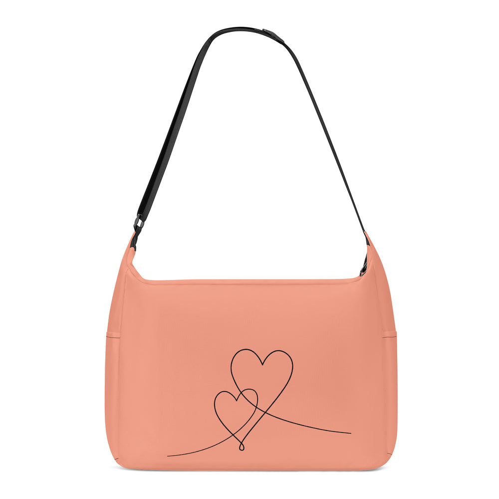 Ti Amo I love you - Exclusive Brand - Dark Salmon - Double Script Heart - Journey Computer Shoulder Bag