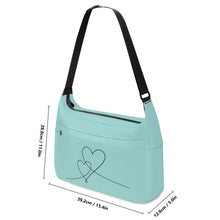 Load image into Gallery viewer, Ti Amo I love you - Exclusive Brand - Aqua Island - Double Script Heart - Journey Computer Shoulder Bag
