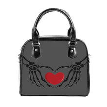 Load image into Gallery viewer, Ti Amo I love you  - Exclusive Brand  - Davy&#39;s Grey - Skeleton Hands with Heart - Shoulder Handbag
