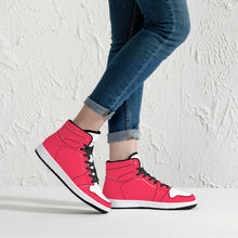 Load image into Gallery viewer, Ti Amo I love you - Exclusive Brand  - Radical Red - High-Top Synthetic Leather Sneakers - Black Soles
