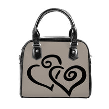 Load image into Gallery viewer, Ti Amo I love you - Exclusive Brand - Zombie - Double Black Heart -  Shoulder Handbag
