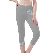 Load image into Gallery viewer, Ti Amo I love you - Exclusive Brand  - Silver Chalice - Womens/ Teen Girls/ Womens Plus Size  - Capri Yoga Leggings - Sizes XS-3XL
