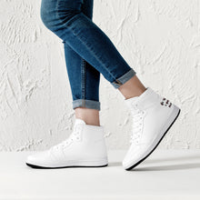 Load image into Gallery viewer, Ti Amo I love you - Exclusive Brand - White -Ti Amo I love you Logo -High-Top Synthetic Leather Sneakers
