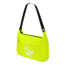 Load image into Gallery viewer, Ti Amo I love you - Exclusive Brand - Chartreuse 2 - White Daisy - Journey Computer Shoulder Bag
