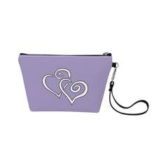 Load image into Gallery viewer, Ti Amo I love you- Exclusive Brand  - Logan - Double White Heart - Sling Cosmetic Bag
