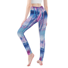 Load image into Gallery viewer, TI Amo I love you - Exclusive Brand - Poured Paint - Womens / Teen Girls / Womens Plus Size - Yoga Leggings - Sizes XS-3XL
