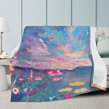 Load image into Gallery viewer, Ti Amo I love you- Exclusive Brand  - Seagull with Illusion, Mauvelous, Breaker Bay Abstract - Micro Fleece Blankets
