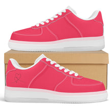 Load image into Gallery viewer, Ti Amo I love you - Exclusive Brand  - Radical Red - Transparent Low Top Air Force Leather Shoes
