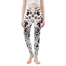 Load image into Gallery viewer, Ti Amo I love you - Exclusive Brand - Brown Mixed Spots - Womens / Teen Girls / Womens Plus Size - Yoga Leggings - Sizes ZS-3XL
