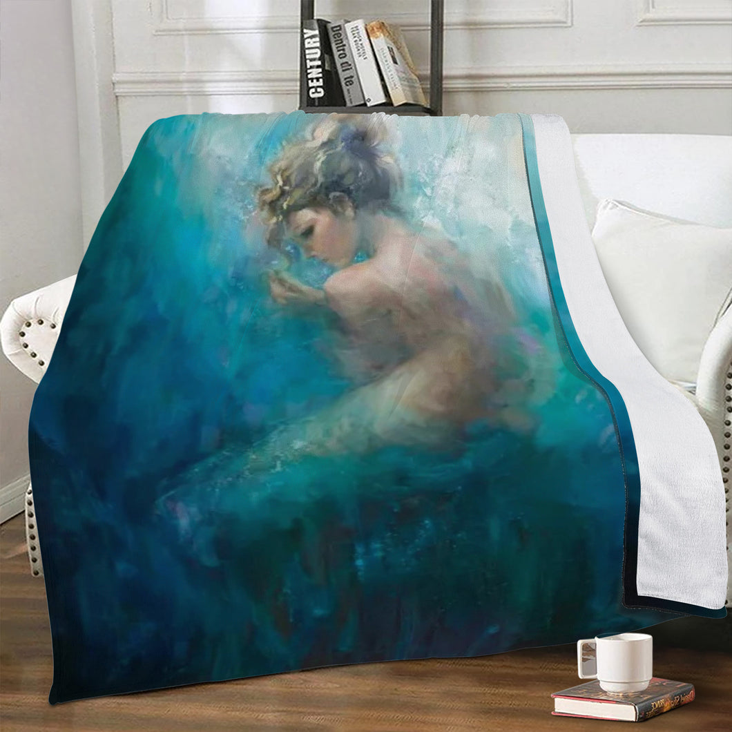 Ti Amo I love you - Exclusive Brand - Mermaid - Micro Fleece Blankets
