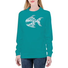 Load image into Gallery viewer, Ti Amo I love you - Exclusive Brand - Persian Green- Angry Fish -Women&#39;s Sweatshirt
