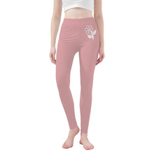 Load image into Gallery viewer, Ti Amo I love you - Exclusive Brand  -Rose Fog -  White Daisy -  Yoga Leggings
