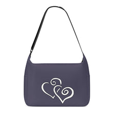 Load image into Gallery viewer, Ti Amo I love you - Exclusive Brand - Gun Powder - Double White Heart - Journey Computer Shoulder Bag
