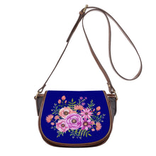 Load image into Gallery viewer, Ti Amo I love you - Exclusive Brand - Navy - Floral Bouquet - Saddle Bag
