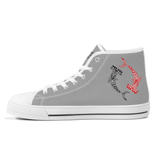 Load image into Gallery viewer, Ti Amo I love you  - Exclusive Brand  - Womens High-Top Canvas Shoes - White
