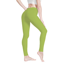 Load image into Gallery viewer, Ti Amo I love you - Exclusive Brand  - Celery -  White Daisy -  Yoga Leggings
