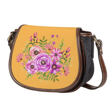 Load image into Gallery viewer, Ti Amo I love you - Exclusive Brand - Light Orange - Floral Bouquet - Saddle Bag
