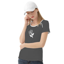 Load image into Gallery viewer, Ti Amo I love you - Exclusive Brand  - Davy&#39;s Grey -  White Daisy - Women&#39;s T shirt
