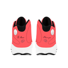 Load image into Gallery viewer, Ti Amo I love you  - Exclusive Brand  - Airbnb Red - Womens - Basketball Shoes - Black Laces
