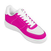 Load image into Gallery viewer, Ti Amo I love you - Exclusive Brand  - Hollywood Cerise &amp; White - Low Top Unisex Sneakers
