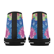 Load image into Gallery viewer, Ti Amo I love you - Exclusive Brand - Tie-Dye- High-Top Canvas Shoes - Black Soles
