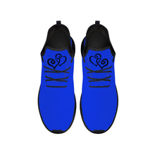 Load image into Gallery viewer, Ti Amo I love you - Exclusive Brand - Blue Blue Eyes - Double Black Heart - Lightweight Mesh Knit Sneakers - Black Soles
