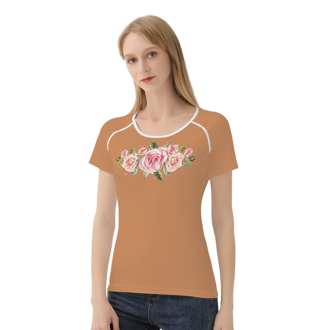 Ti Amo I love you - Exclusive Brand  - Whiskey - Roses -  Women's T shirt - Sizes XS-2XL