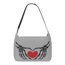 Load image into Gallery viewer, Ti Amo I love you - Exclusive Brand - Silver Chalice - Skeleton Heart Hands  -  Journey Computer Shoulder Bag
