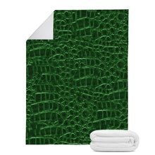 Load image into Gallery viewer, Ti Amo I love you - Exclusive Brand  - Everglade Reptile Pattern - Micro Fleece Blankets
