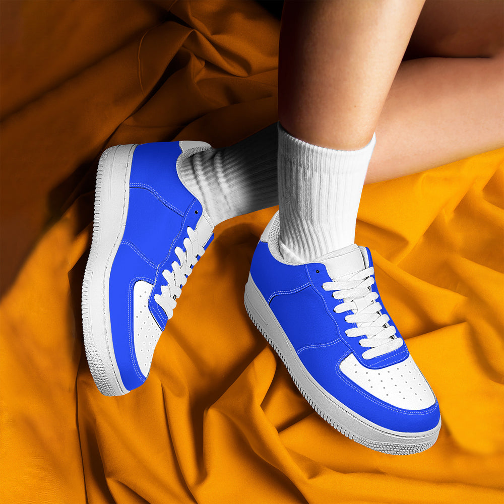 Ti Amo I love you - Exclusive Brand - Blue Blue Eyes - Low Top Unisex Sneakers -  Sizes: Big Kids 4.5-7 / Mens 4.5-14.5 / Womens 5.5-14