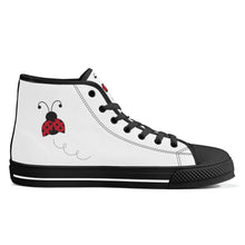 Load image into Gallery viewer, Ti Amo I love you - Exclusive Brand - Ladybug - High-Top Canvas Shoes - Black Soles
