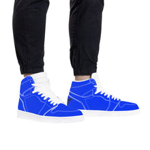 Load image into Gallery viewer, Ti Amo I love you - Exclusive Brand - Blue Blue Eyes - Skeleton Hands with Heart - High Top Synthetic Leather Sneaker
