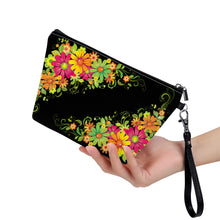 Load image into Gallery viewer, Ti Amo I love you - Exclusive Brand  - Black  - Multicolor Floral - Sling Cosmetic Bag
