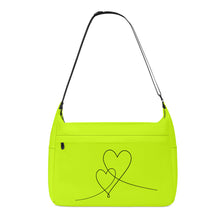 Load image into Gallery viewer, Ti Amo I love you - Exclusive Brand  - Arctic Lime - Double Script Heart - Journey Computer Shoulder Bag
