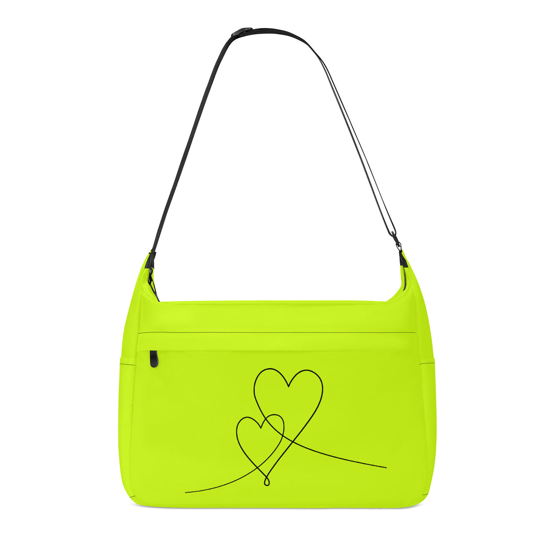 Ti Amo I love you - Exclusive Brand  - Arctic Lime - Double Script Heart - Journey Computer Shoulder Bag