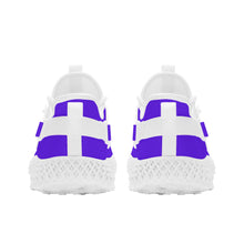 Load image into Gallery viewer, Ti Amo I love you - Exclusive Brand  - Dark Purple -  Double Heart - Womens Mesh Knit Shoes - White Soles
