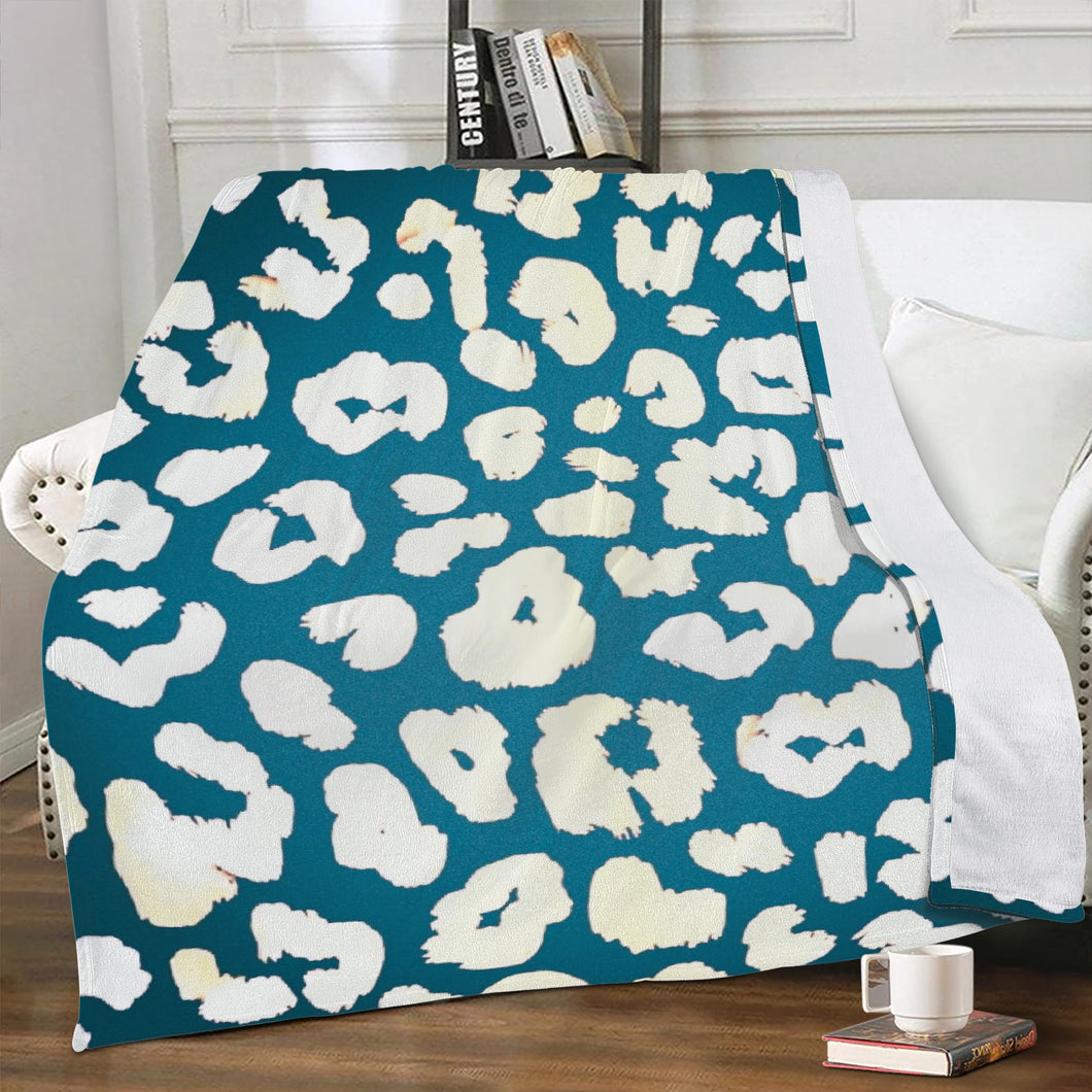 Ti Amo I love you - Blue Chill, Linen, Hint of Yellow - Micro Fleece Blankets