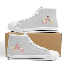 Load image into Gallery viewer, Ti Amo I love you - Exclusive Brand - High-Top Canvas Shoes - White Soles
