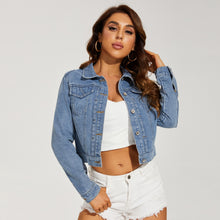 Load image into Gallery viewer, Women Upper Jeans Garment Big Short Denim Jacket Coat Women
