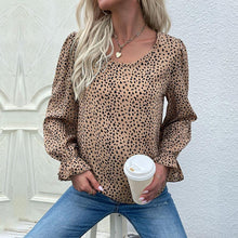 Load image into Gallery viewer, Womens / Teen Girls -Animal Print -  Long Sleeved Round Neck Pullover Shirt
