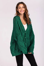 Load image into Gallery viewer, Womens - V neck Long Sleeve Hollow Out Cutout Loose  Knit Sweater
