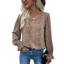 Load image into Gallery viewer, Womens / Teen Girls -Animal Print -  Long Sleeved Round Neck Pullover Shirt
