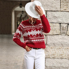 Load image into Gallery viewer, Womens - Christmas - Long Sleeved Round Neck Pullover Sweater - Sizes S-L
