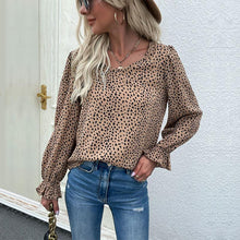 Load image into Gallery viewer, Womens / Teen Girls -Animal Print -  Long Sleeved Round Neck Pullover Shirt
