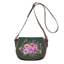 Load image into Gallery viewer, Ti Amo I love you - Exclusive Brand - Mineral Green - Floral Bouquet - Saddle Bag
