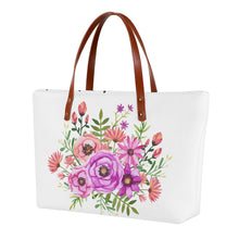 Load image into Gallery viewer, Ti Amo I love you - Exclusive Brand - White - Floral Bouquet - Womens Cloth Totes
